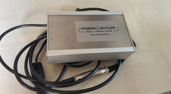 DC-DC Ladegerät für eBike Powerbutler im Alu-Gehäuse
